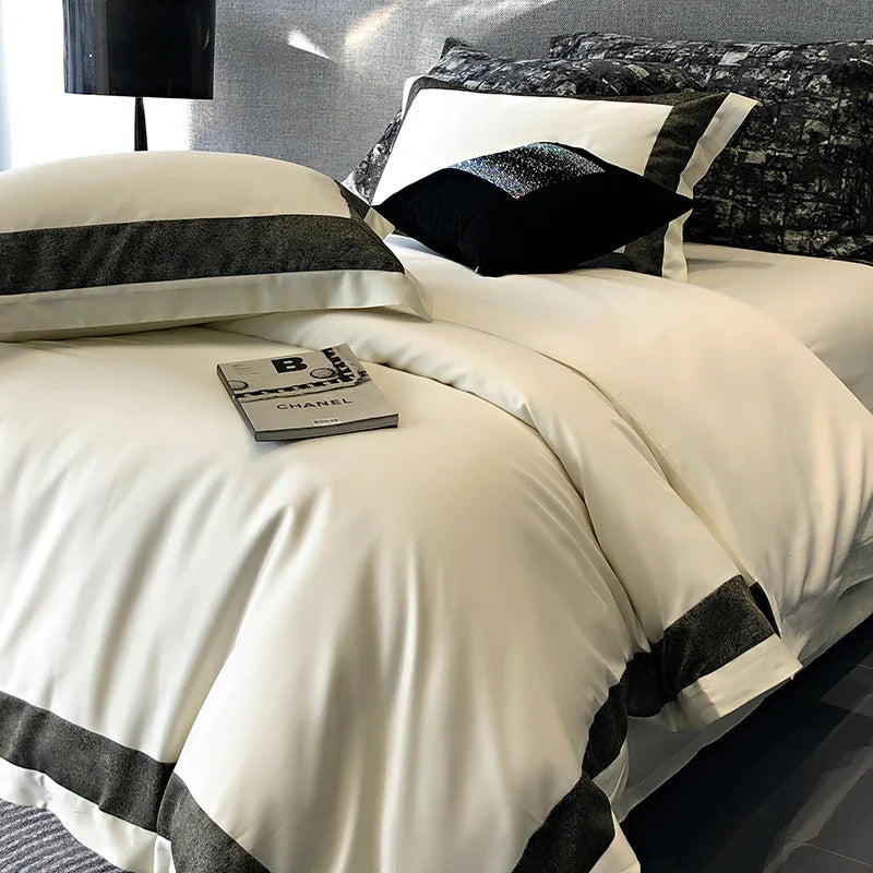 Afralia™ 1400TC Egyptian Cotton Luxury Bedding Set with Duvet Cover, Sheet, Pillowcases