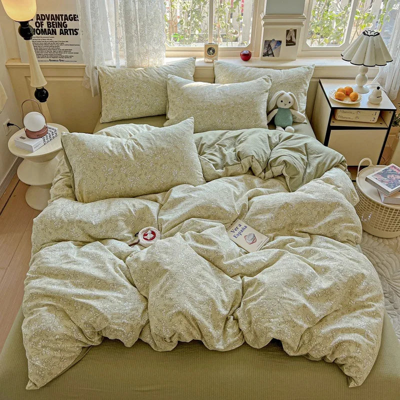 Afralia™ Cloud Touch Ultra Soft Duvet Cover Set in Sweet Design & Double Layer Yarn