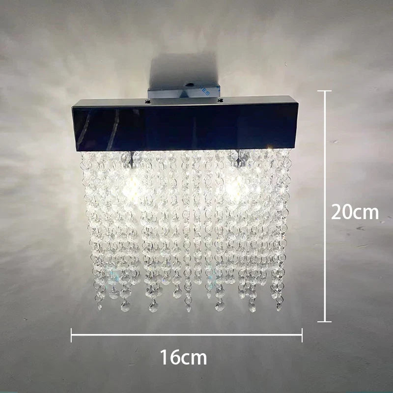 Afralia™ Crystal Tassel Chandelier: Modern Luxury Silver Hanging Lamp for Dining Room