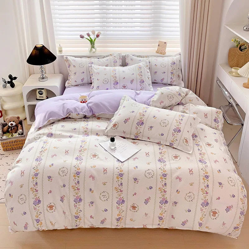 Afralia™ Cotton Printed Bedding Set: Cozy, Breathable, All Seasons Comforter Set