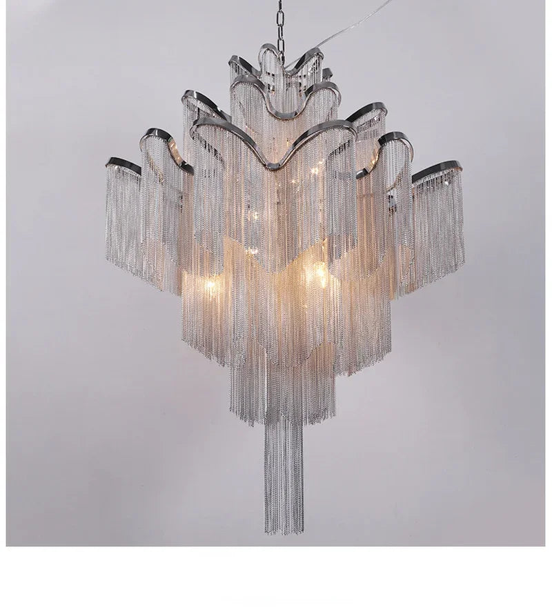 Afralia™ Luxury Tassel Chandelier: Modern Design for Home Decor Lighting
