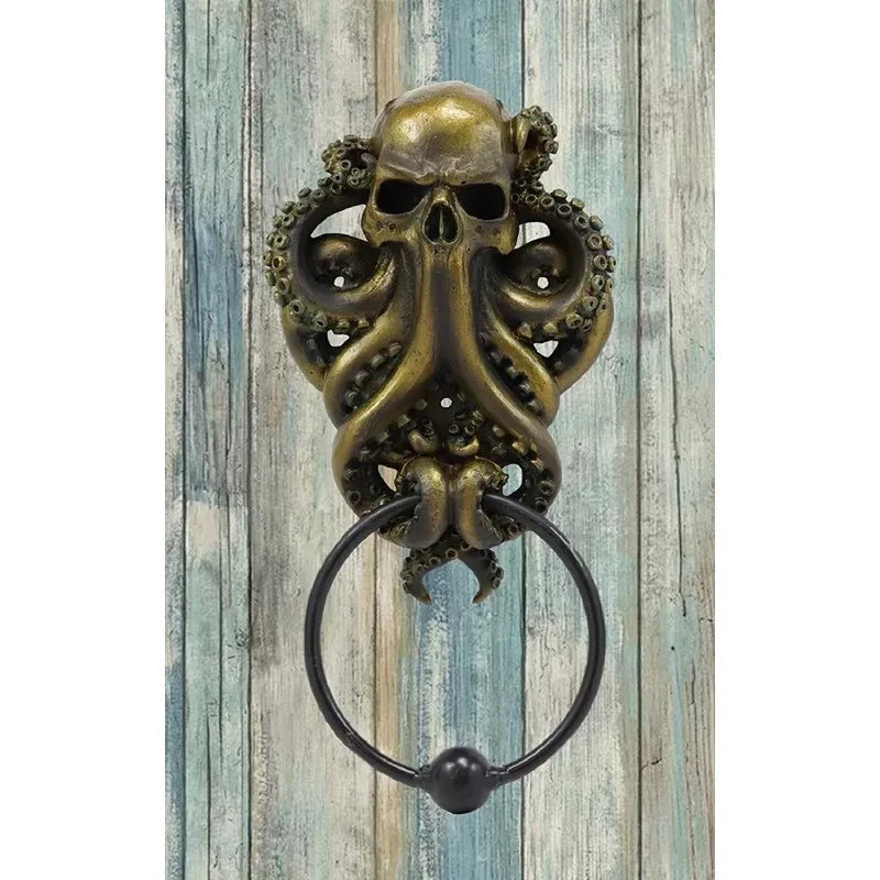 Afralia™ Octopus Knocker Hook Wall Decor Resin Sculpture, Realistic Home Decoration Accessories