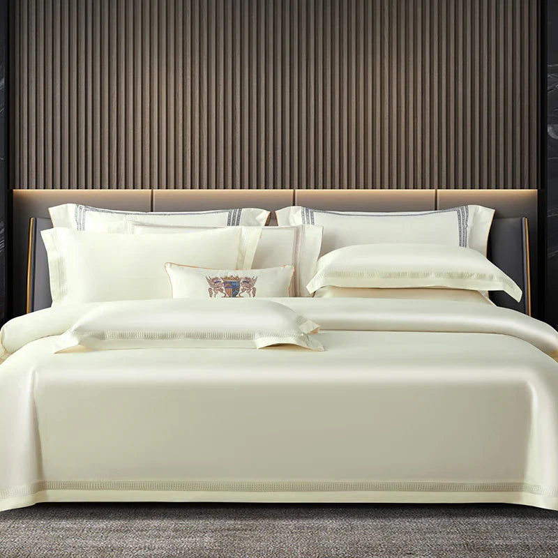 Afralia™ Egyptian Cotton Duvet Cover Set, 1000TC Bedding: Quilt Cover, Sheet, Pillowcases