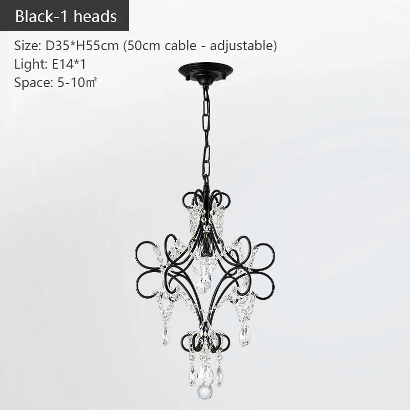 Afralia™ Iron Crystal Chandelier: Modern Luxury Industrial Style for Home Living/Dining Room