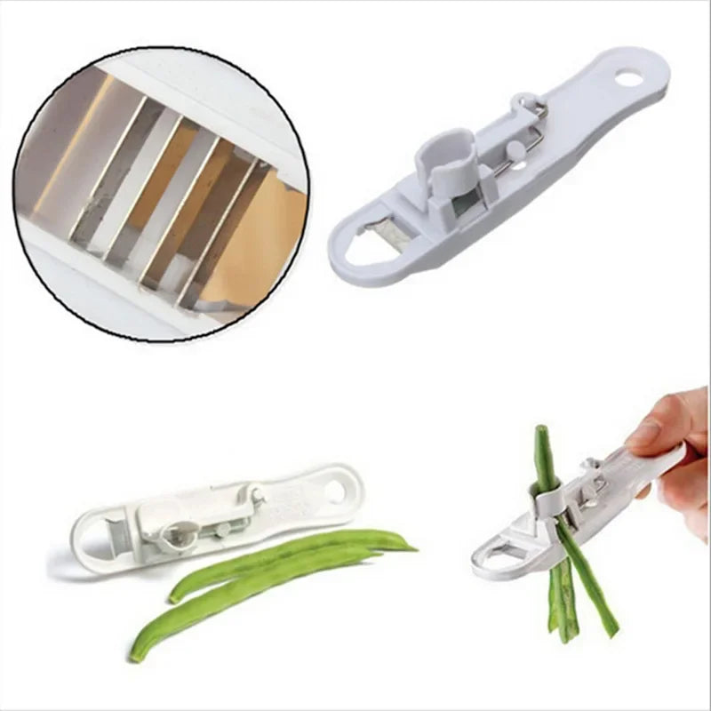 Afralia™ Bean Slicer Cutter Peeler Remover Kitchen Gadget Vegetable Fruit Stringer