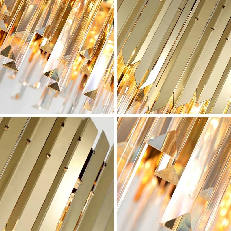 Afralia™ LED Crystal Ceiling Chandeliers: Minimalist Luxury Pendant Lighting for Home Living Room.