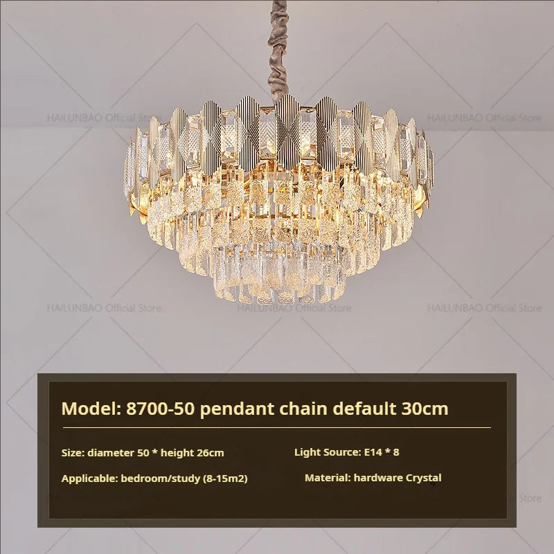 Afralia™ Nordic Crystal Chandelier: Elegant European Luxury for Living & Dining Room