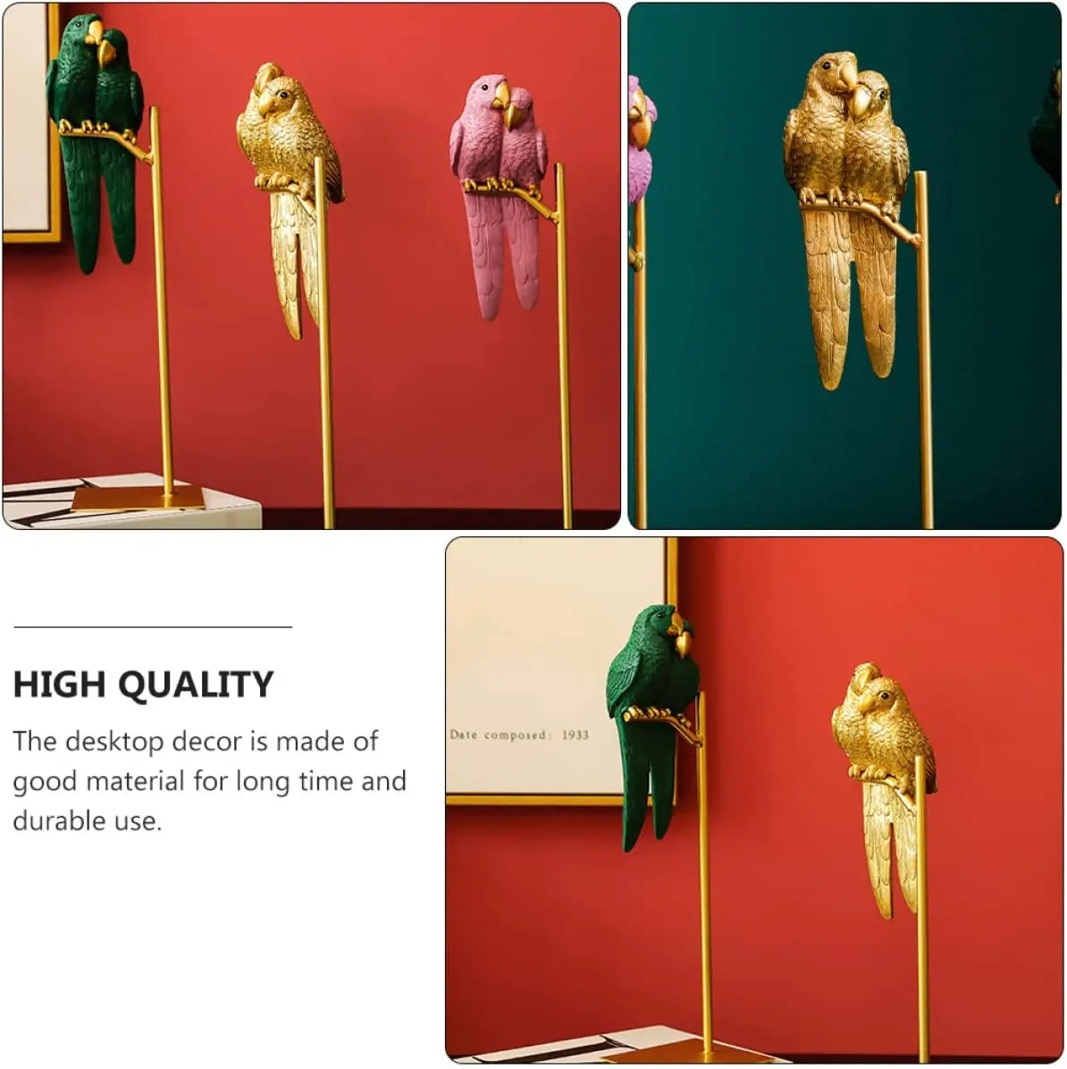 Afralia™ Macaw Resin Sculpture: Modern Parrot Statue for Home Decor & Ornament