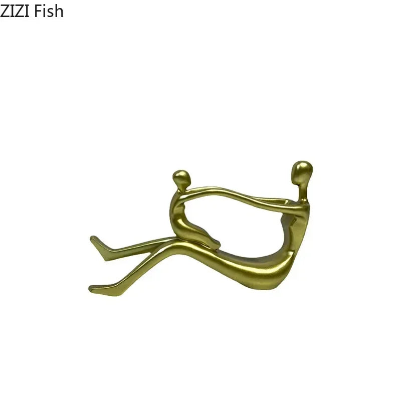 Afralia™ Abstract Family Resin Sculpture for Desk Decor and Room Aesthetic