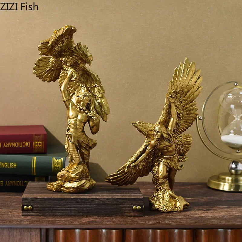 Afralia™ Flying Eagle Resin Desk Decoration - Creative Sculpture for Room Aesthetic