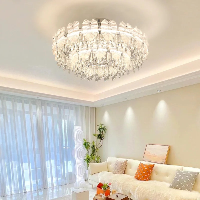 Afralia™ Postmodern Crystal Ceiling Light: Elegant European Style LED Nordic Room Lamp