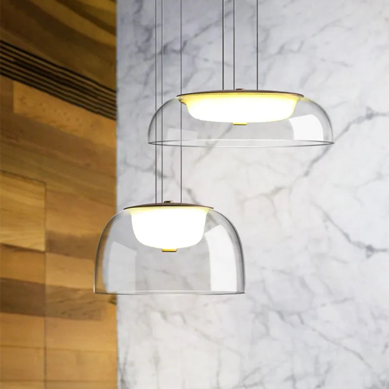 Afralia™ Glass Pendant Light: Modern Nordic Suspension Lighting for Bedroom, Living, Dining, Kitchen, Bar