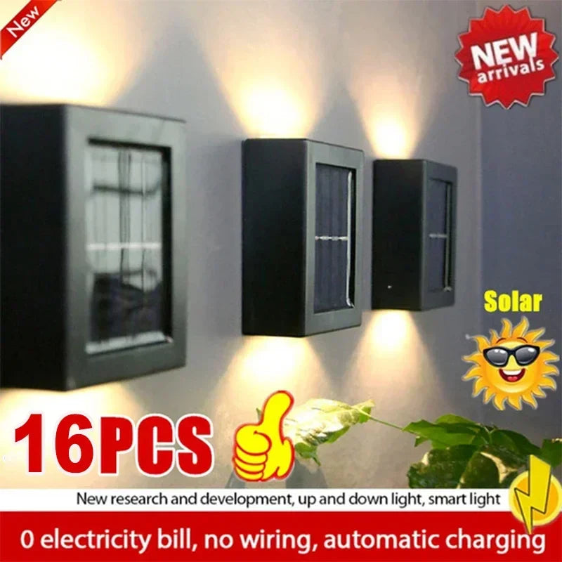 Afralia™ Solar Outdoor Spot Lights | Waterproof Street Wall Lamp Solar-Powered Garden Decor