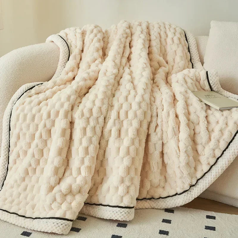 Afralia™ Cozy Flannel Fleece Blanket for Warm Autumn Winter Sleep