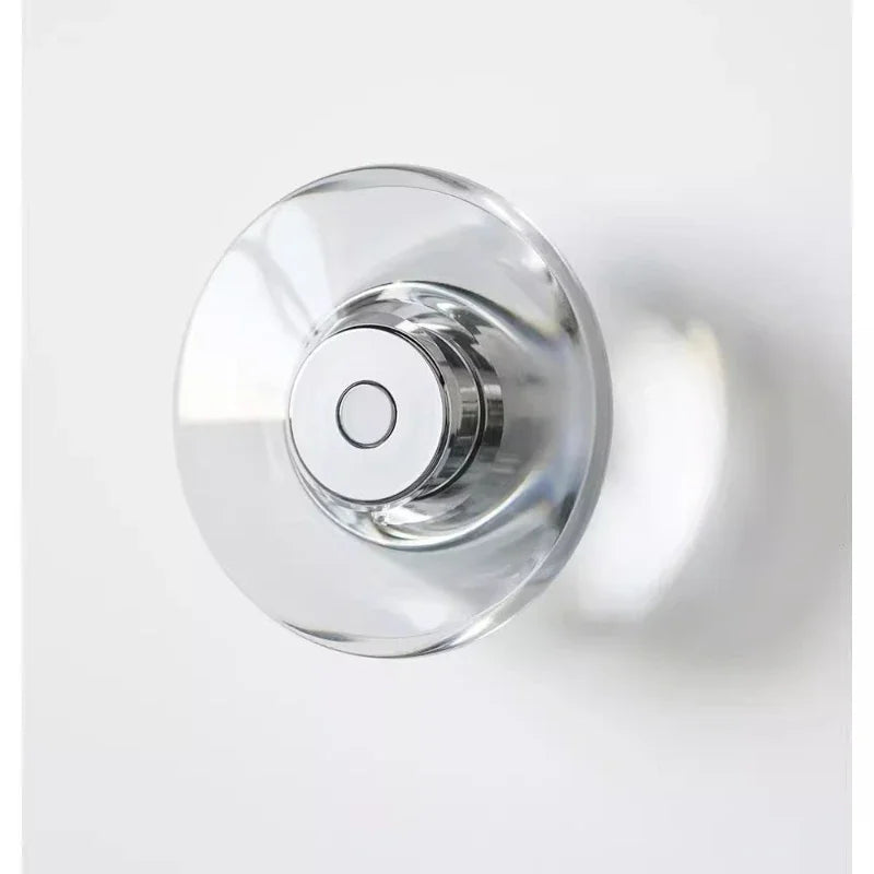 Afralia™ Crystal Bedside Wall Lamp: Modern Minimalist Circular Design for Home