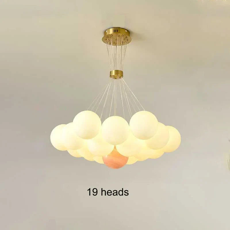 Afralia™ LED Lunar Ball Chandeliers for Living Bedroom Home Decor Lighting