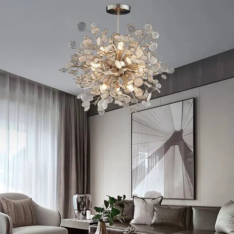 Afralia™ 2024 Trend LED Ceiling Chandelier for Living Dining Bedroom, Modern Lustre Hanging Light