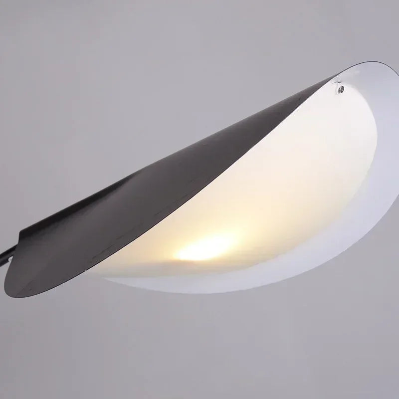 Afralia™ Parabola LED Floor Lamp - Black Standing Light for Living Room Bedroom Study