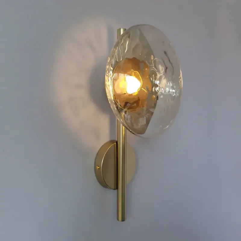 Afralia™ LED Glass Wall Sconce for Living Room Background Lighting