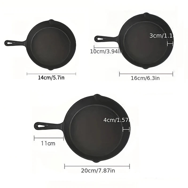 Afralia™ Small Cast Iron Frying Pan - Ideal for Fried Food and Stir-Frying