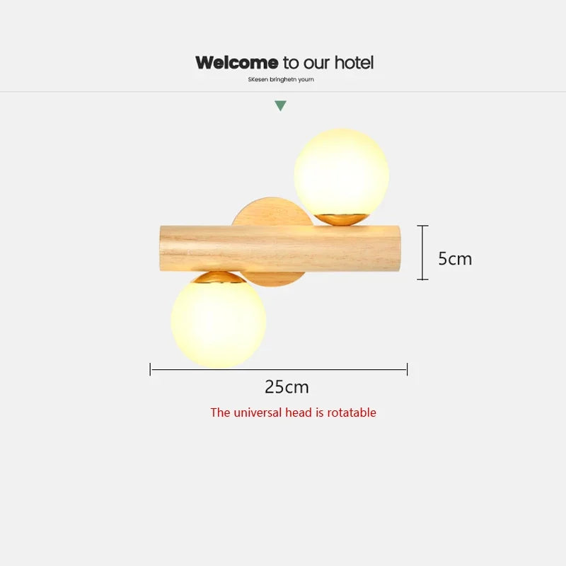 Afralia™ Modern Glass Rotating Round Ball Wall Lamp