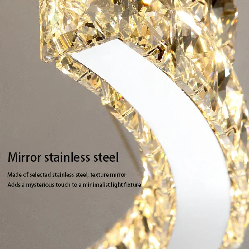 Afralia™ Modern Crystal Chandelier Living Room Lamp