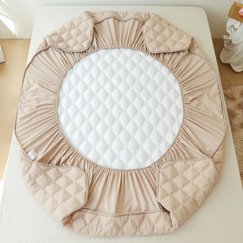 Afralia™ Soft Anti-Slip Fitted Bed Sheet with Thick Stitching – Cozy, Machine Washable Mattress Cover