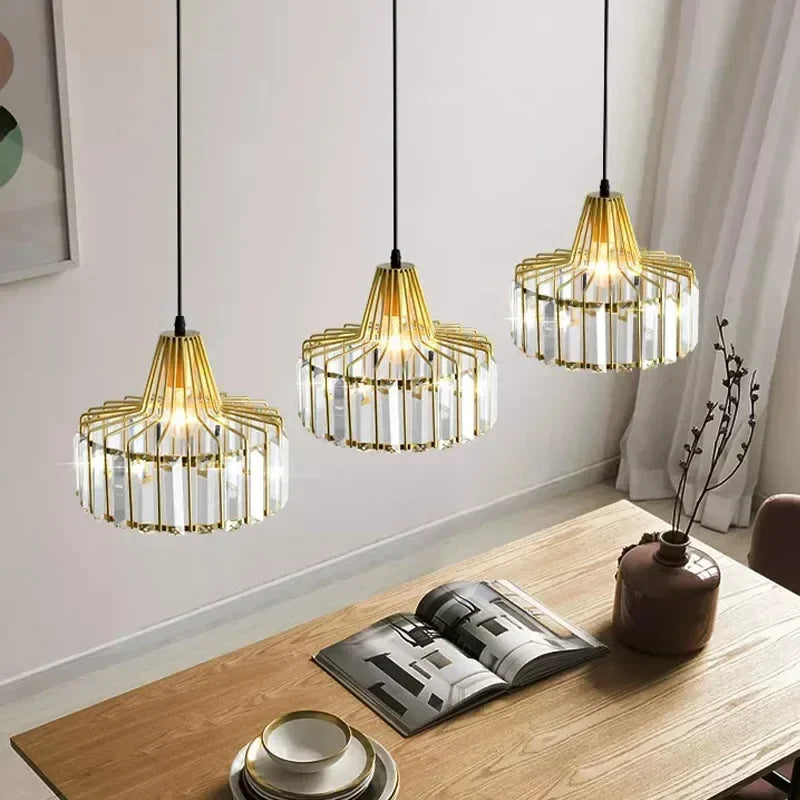 Afralia™ Modern Nordic Glass Chandelier for Kitchen Island Dining Room Lighting Fixtures