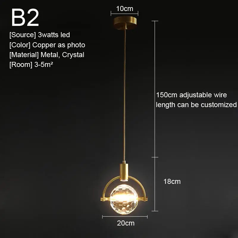 Afralia™ Crystal Pendant Lights Kitchen Fixture for Living Room, Dining Room, and Bedside