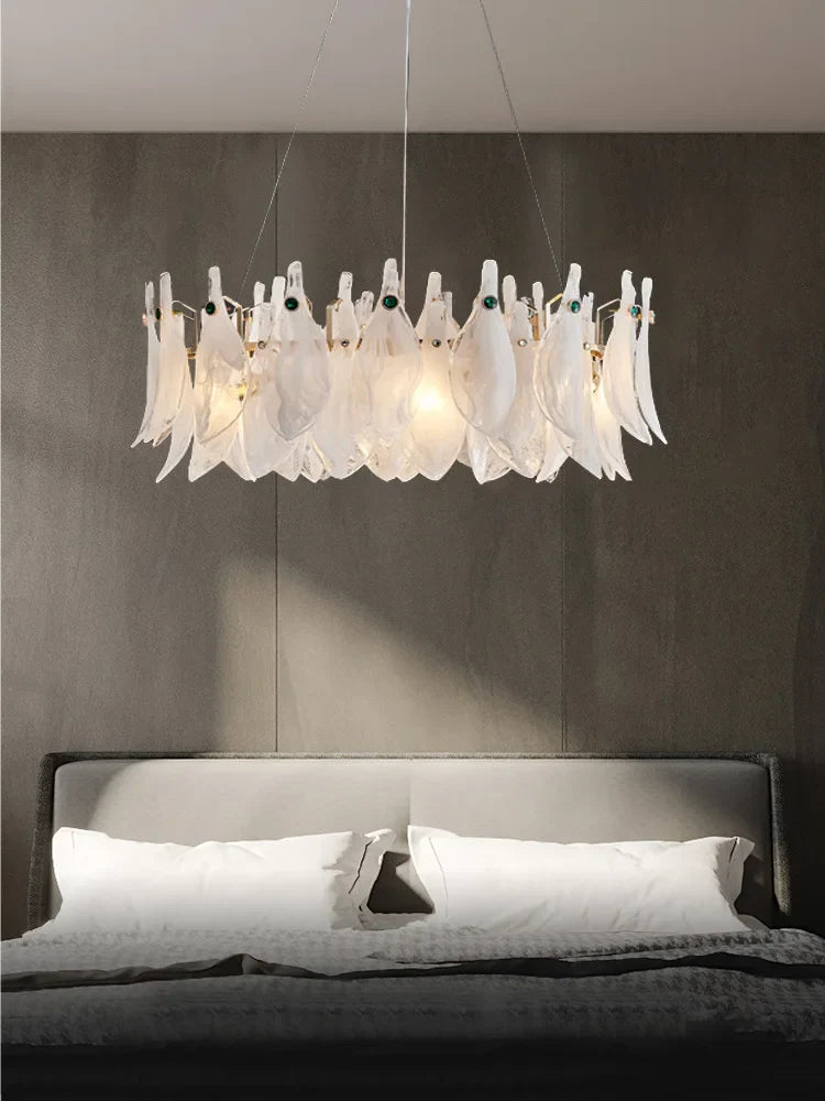 Afralia™ Cloud Mist Glass Chandelier with G9 Light Source - Luxury Home Decoration