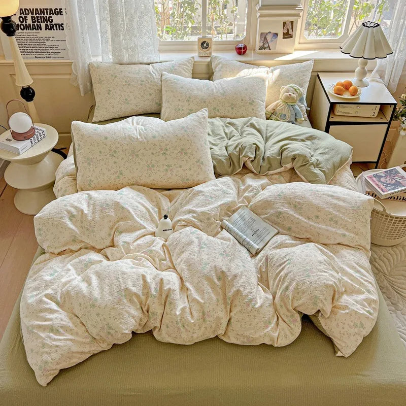 Afralia™ Cloud Touch Ultra Soft Duvet Cover Set in Sweet Design & Double Layer Yarn