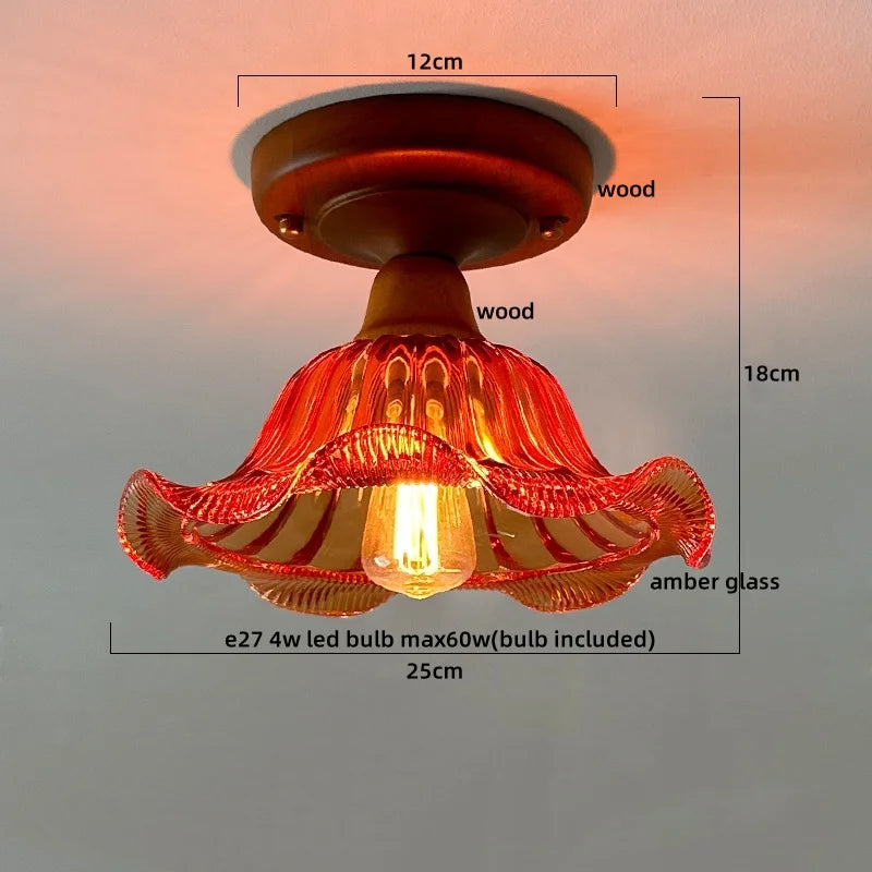 Afralia™ Colorful Glass LED Ceiling Lamp Modern Style Light Fixture