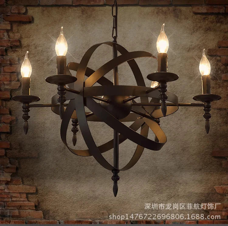 Afralia™ Iron Pendant Light for Living Room Bar Restaurant Home Decor