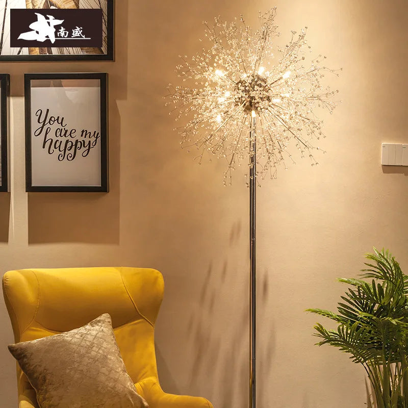 Afralia™ Luxury Dandelion Floor Lamp with Changeable Light Bulb