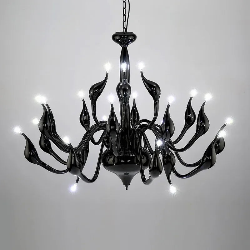 Afralia™ Iron Swan Pendant Lamp | Nordic LED Chandelier for Home Decor