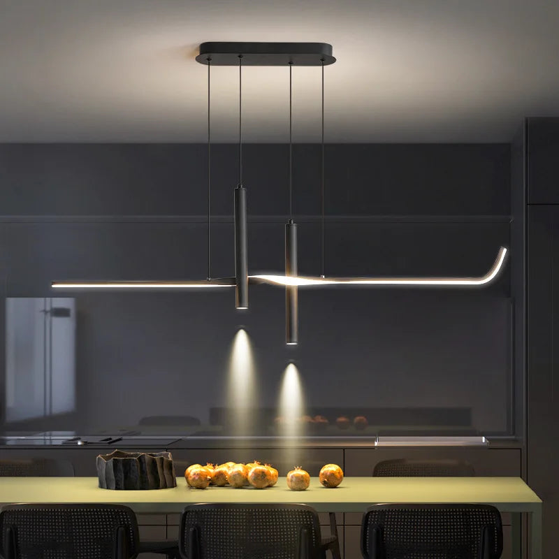 Afralia™ Modern LED Dining Room Chandelier for Minimalist Dining Tables and Bars