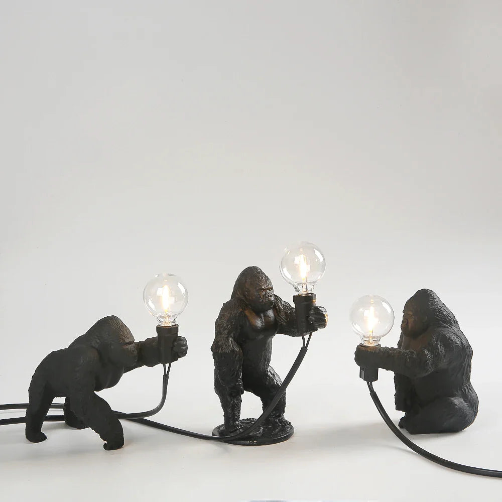 Afralia™ Orangutan LED Table Lamp: Italian Resin Night Light for Living Room, Bedroom, or Desk