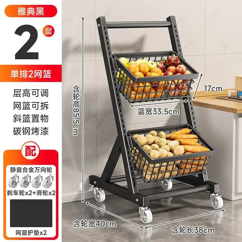 Afralia™ Rotating Vegetable Storage Basket: Strong Load Capacity, Floor-to-Ceiling, Easy to Use