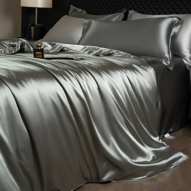 Afralia™ Silk Bedding Sets: Smooth Comforter Covers for Cool Summer Sleep