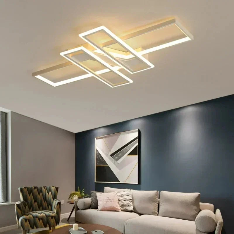 Afralia™ Nordic Ceiling Chandelier for Dining Living Room - Dimmable Minimalist Lighting Fixture
