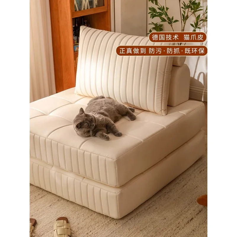 Afralia™ Retro Luxury Corduroy Double Sofa Bed - Customizable & Washable