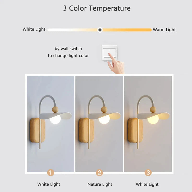 Afralia™ Nordic Wood Wall Sconce LED Lamp for Living Room, Office, Restaurant - G9 Fixture