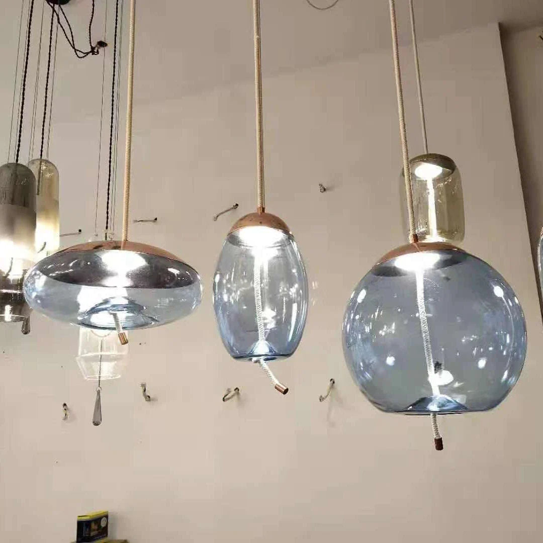 Afralia™ Scandinavian Glass Pendant Lights Knot Design Hanging Lamp Fixtures