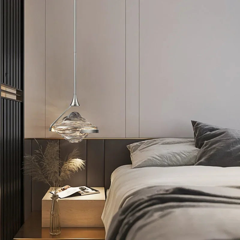 Afralia™ Minimal Bedroom Glass Pendant Lamp for Modern Living