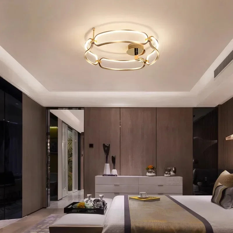 Afralia™ Schuller Colette Ceiling Lamp: Luxury Aluminum Chrome Lighting for Living Room and Kitchen