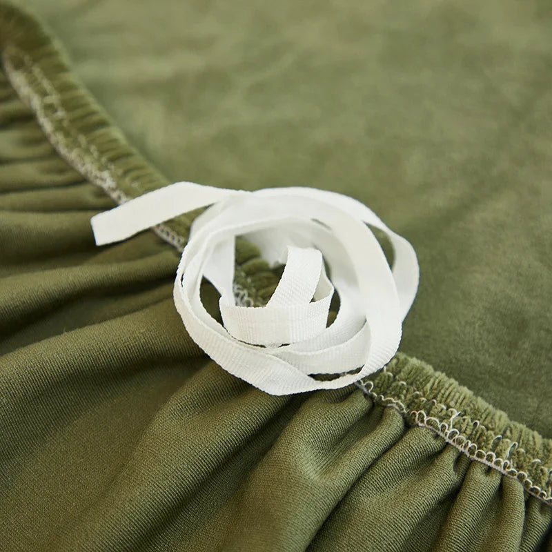 Afralia™ Fleece Velvet Sofa Cover: Stretch Slipcover for Loveseat & Couch, Solid Color