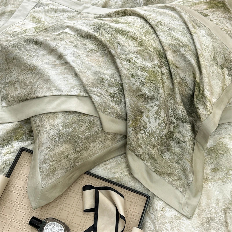 Afralia™ Premium 100s Egyptian Cotton Bedding Set: Quilt Cover, Sheet, Pillowcase