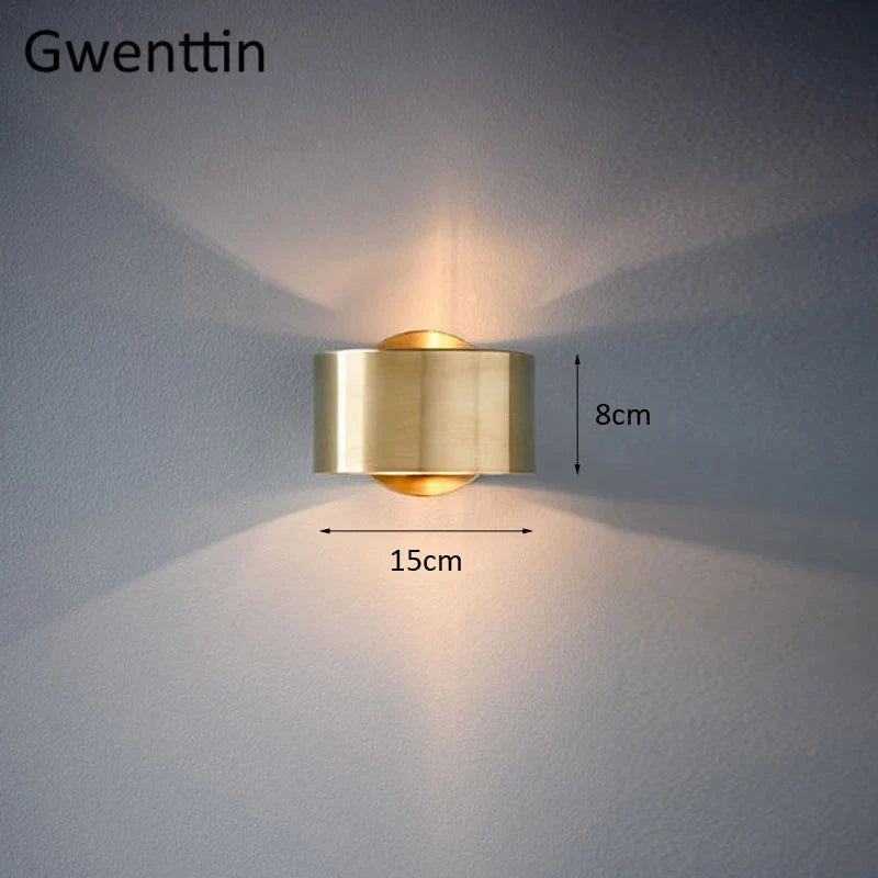 Afralia™ Modern Gold Metal Wall Sconce for Home Bedroom Lighting