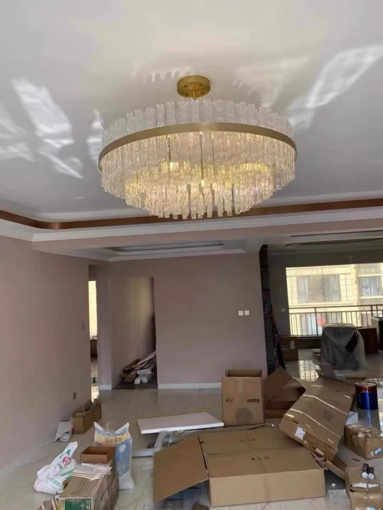 Luxury Crystal Chandelier - Afralia™ LED Lighting for Home Decor, Living Room, Bedroom & Dining Area