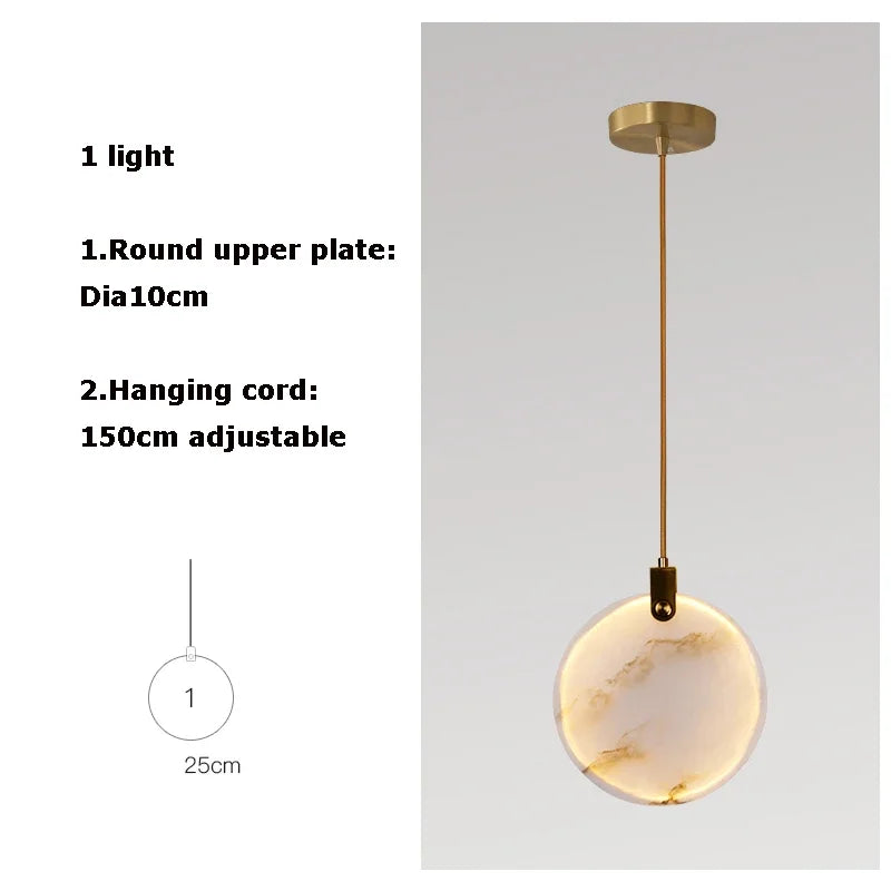 Afralia™ Gold Marble Design Chandelier Lighting for Home Decor